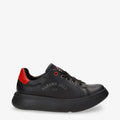 Yoana sneakers de piel con forro interior de piel. negro