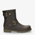 Felina Igloo botas de piel con forro interior de pelo natural. kaki