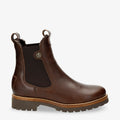 Francesca Igloo botas de piel con forro interior de pelo natural. marron