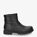 Fedrik botas de piel con forro interior de pelo. negro
