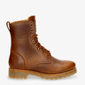 Frisia botas de piel con forro interior de pelo. camel