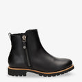 Fiore Igloo Trav botas de piel con forro interior de pelo natural. negro