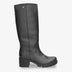 Padua botas de piel con forro interior de pelo. negro
