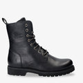 Frisia botas de piel con forro interior de pelo. negro