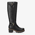 Phaedra Igloo Trav botas de piel con forro interior de pelo natural. negro