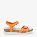 Sulia sandalias de piel con forro interior de piel. naranja