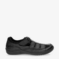 Meridian sandalias de piel con forro interior de lycra. negro