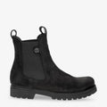 Francesca botas de piel con forro interior de piel. negro