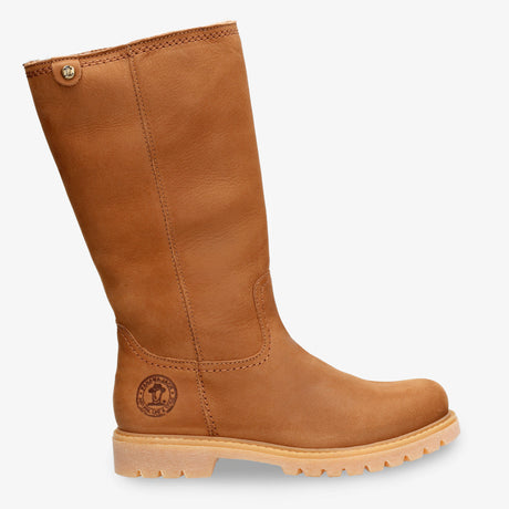 Bambina botas de piel con forro interior de pelo. cuero