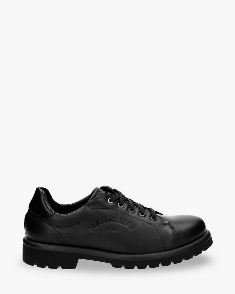 Biel zapatos de piel con forro interior de piel. negro