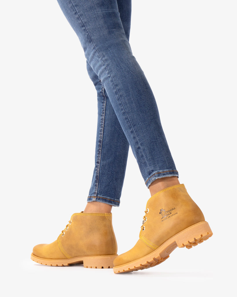 Bota Panama botines de piel con forro interior de piel. vintage