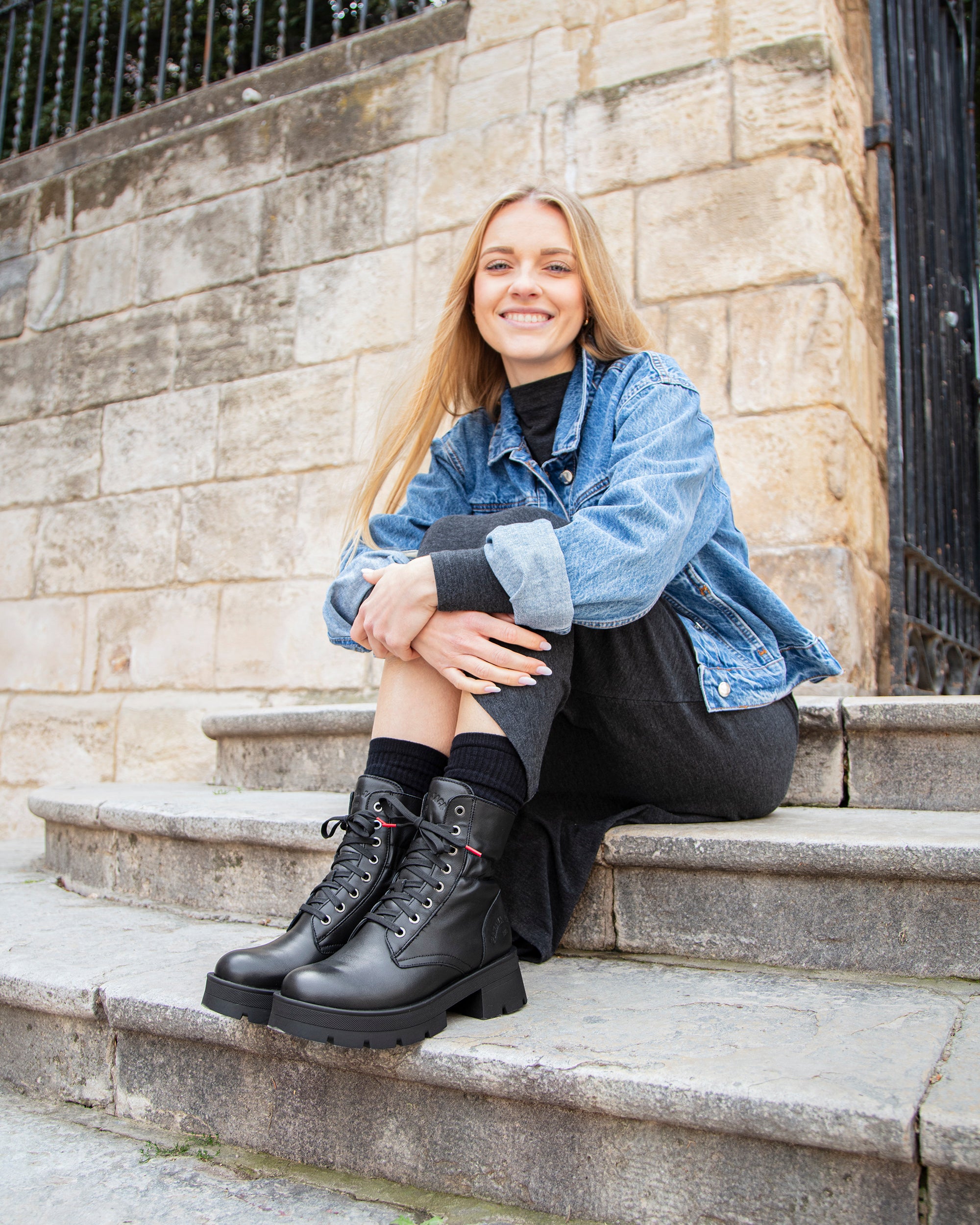 Jack Tuscani Panama Jack Con Falda Botas De Mujer En Piel Con