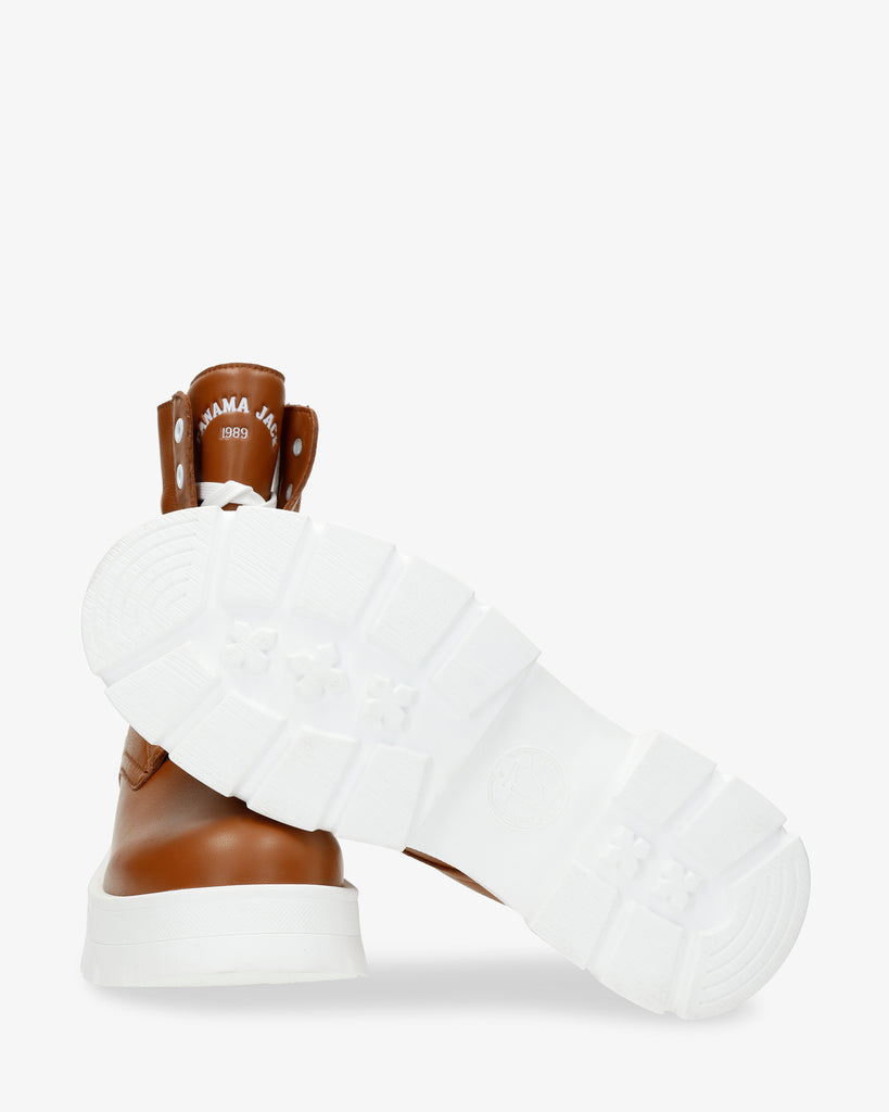 Clementine botas de piel con forro interior de piel. cuero