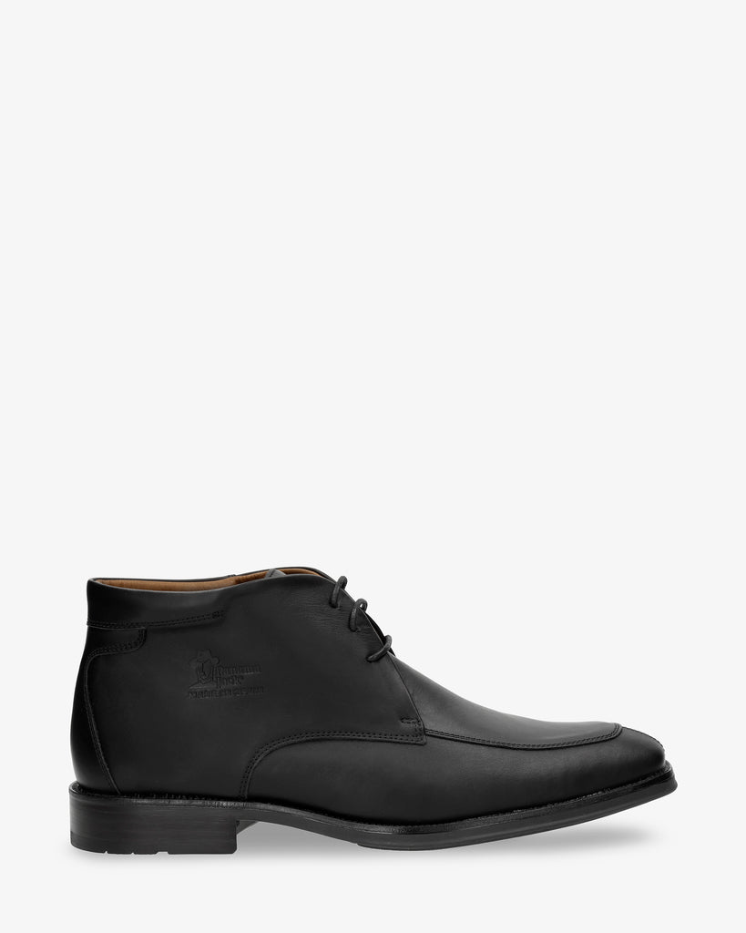 Dani botines de piel con forro interior de piel. negro