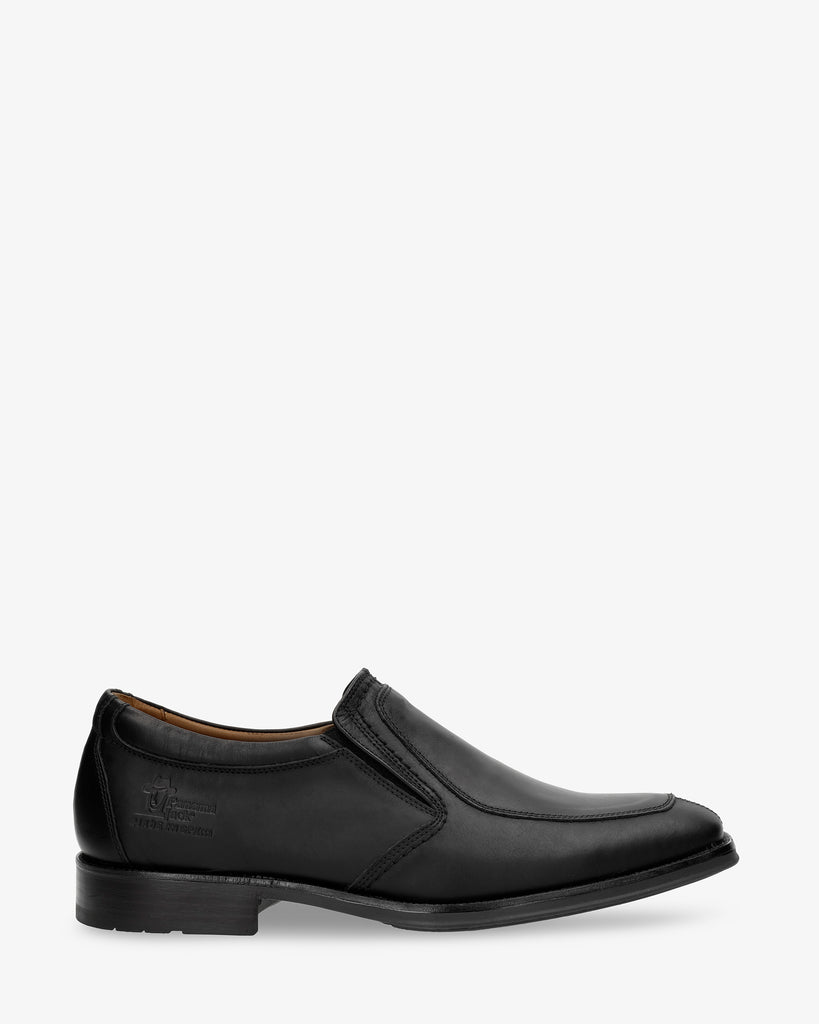 Derek zapatos de piel con forro interior de piel. negro