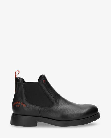 Edwin botines de piel con forro interior de piel. negro