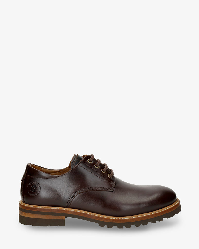 Elio zapatos de piel con forro interior de piel. marron