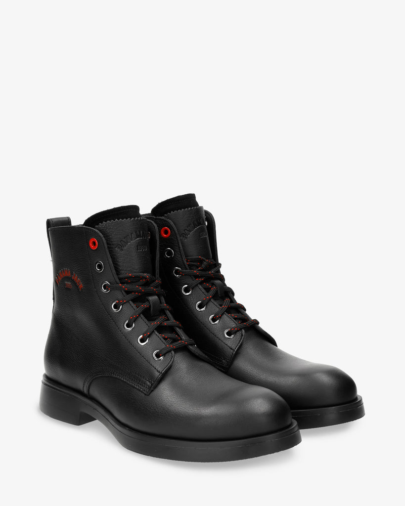 Eros botas de piel con forro interior de piel. negro