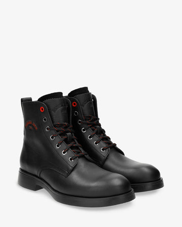 Eros botas de piel con forro interior de piel. negro