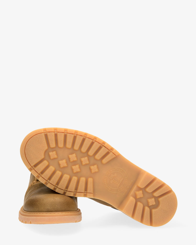 Fargo botines de piel con forro interior de piel. miel