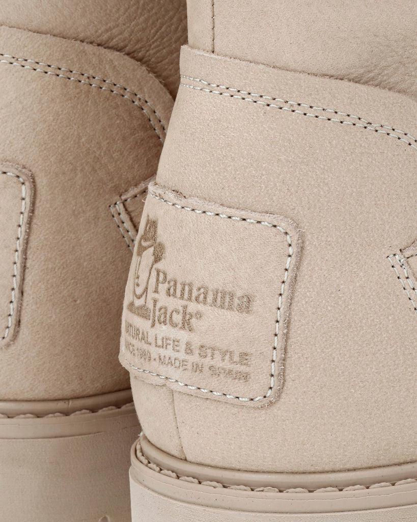 Felina Igloo botas de piel con forro interior de pelo natural. crudo