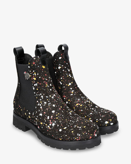 Francesca Ink botas de piel con forro interior de piel. negro