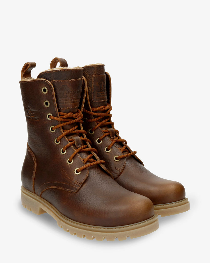 Frisia botas de piel con forro interior de pelo. cuero