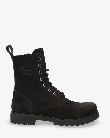 Frisia botas de piel con forro interior de piel. negro