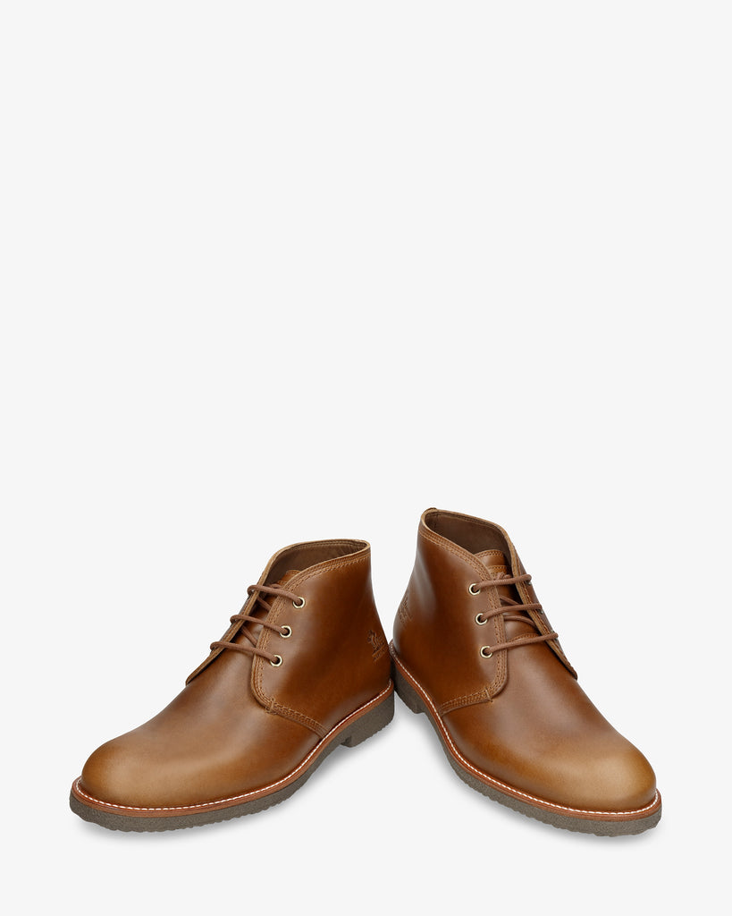 Gael botín de piel con forro interior de piel. camel