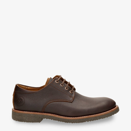 Gante zapatos de piel con forro interior de piel. castaño