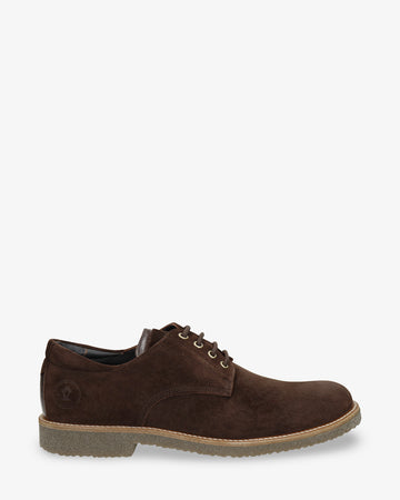 Gante zapatos de piel con forro interior de piel. marron