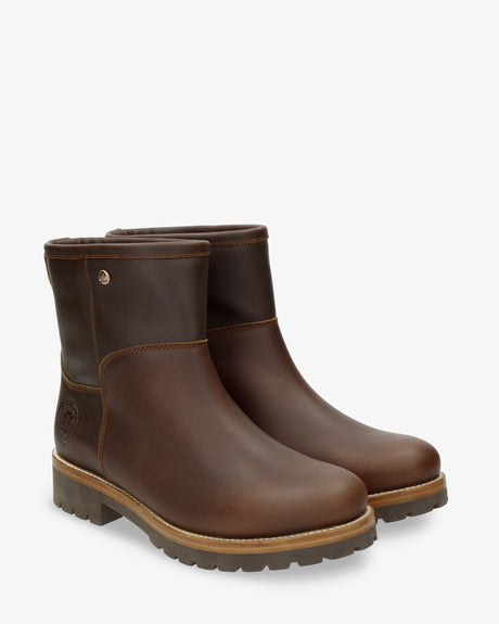 Grace botas de piel con forro interior de pelo. cuero