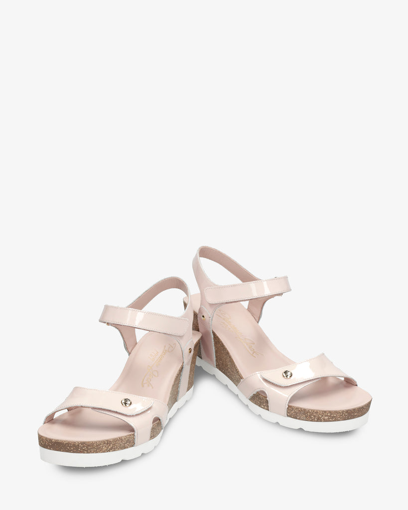 Julia sandalias de piel con forro interior de piel. rosa