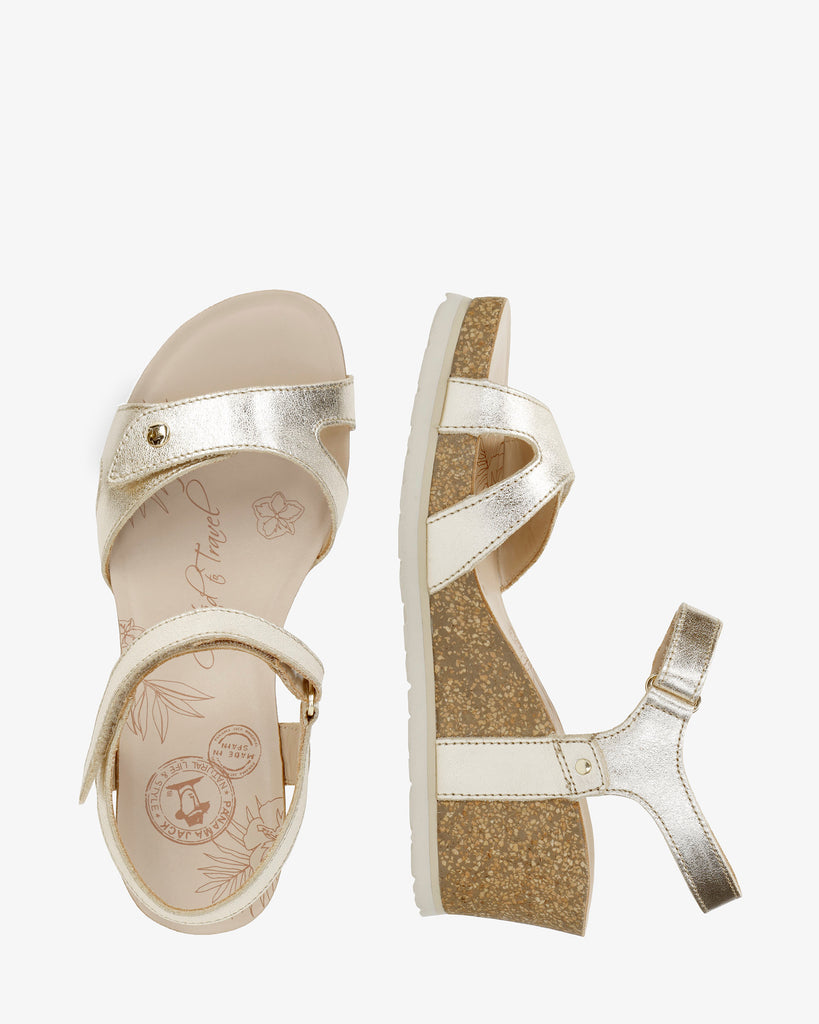 Julia Shine sandalias de piel con forro interior de piel. oro