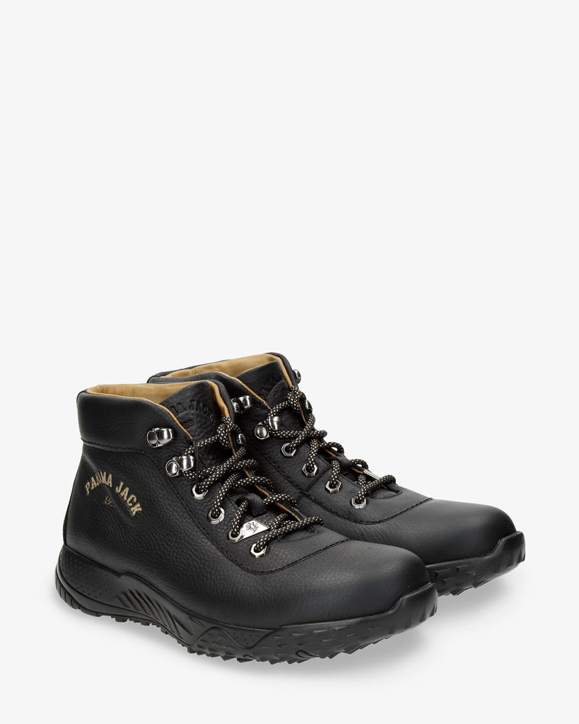 Newton botines de piel con forro interior de piel. negro
