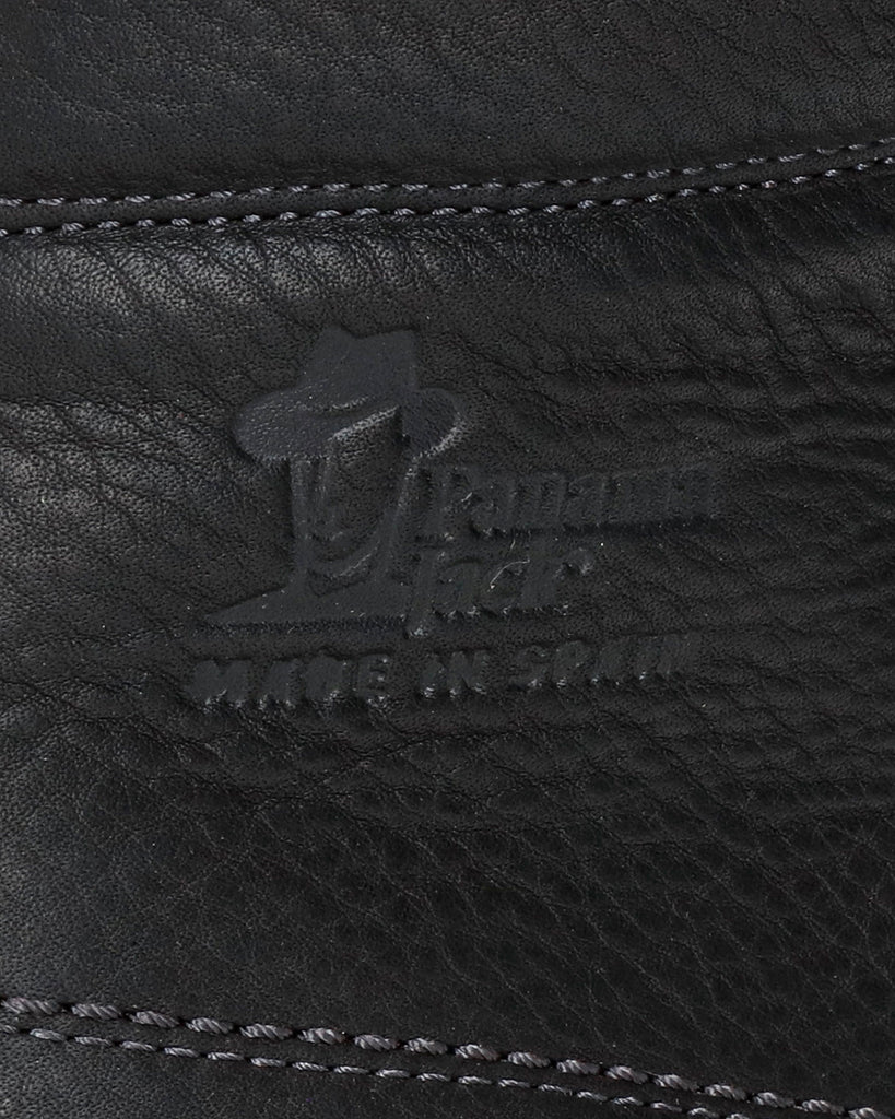 P03 Aviator Igloo botas de piel con forro interior de pelo natural. negro