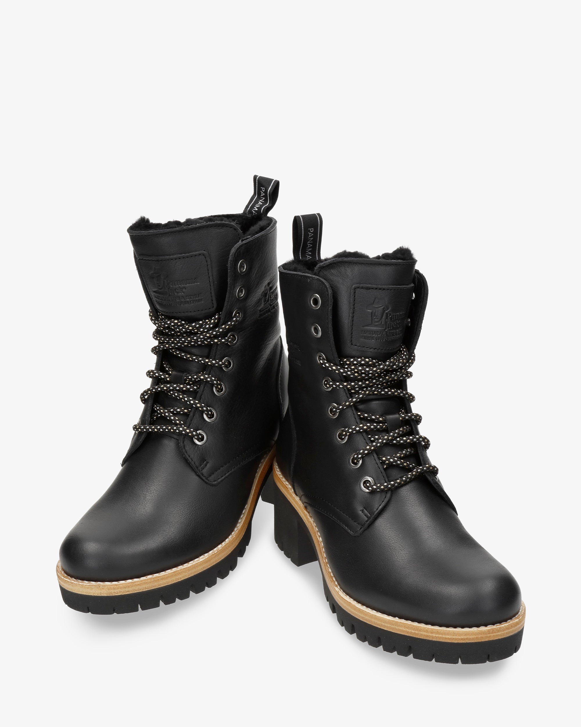 Botas De Mujer Panama Jack Patricia Igloo - Piel Napa Negro, Impermeables, Tacón 6.5 Cm