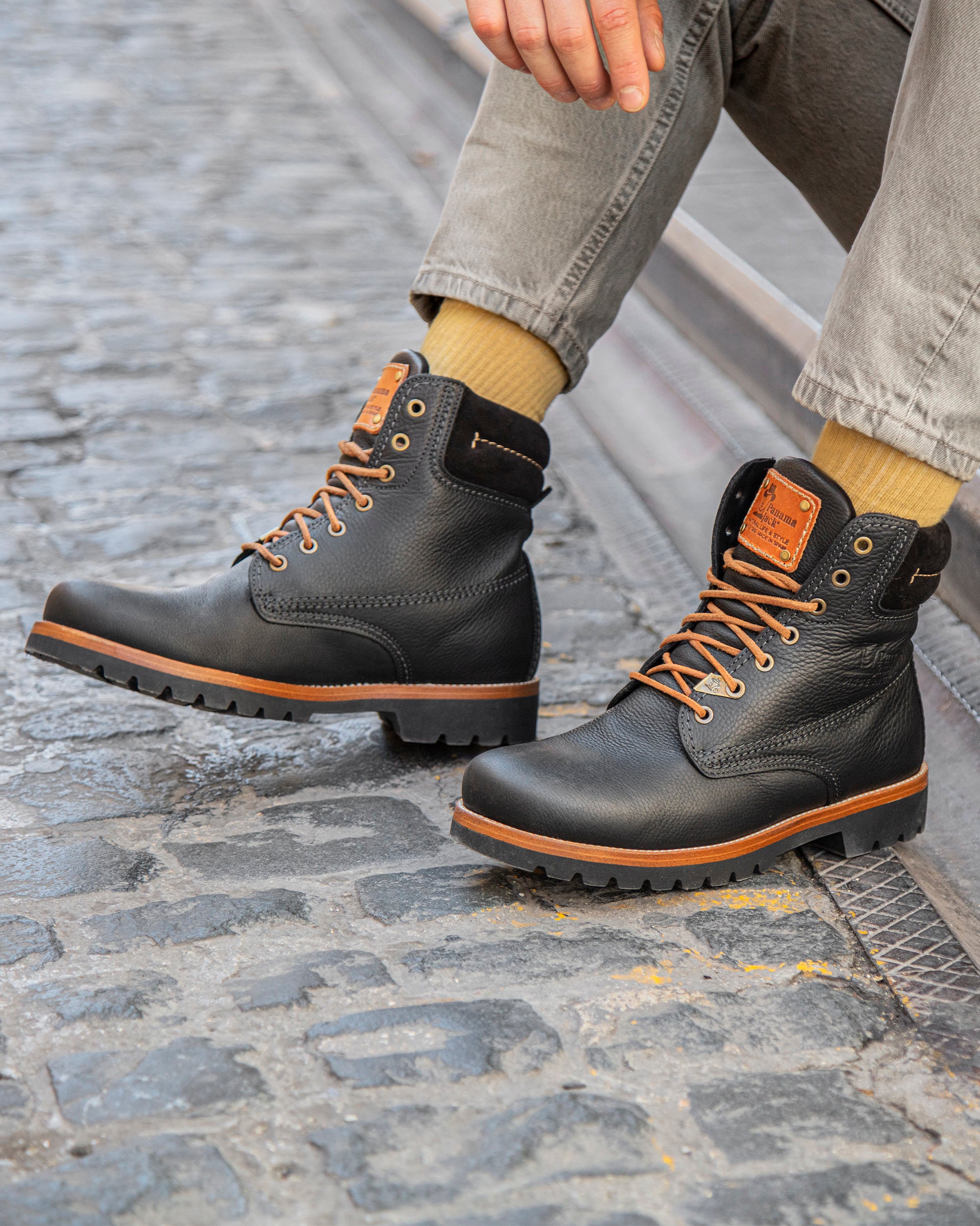 Casual Boots For Men Mr Panama Jack Mid Brown Bark Havana Joe