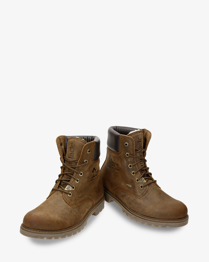 Panama 03 Gtx Wool botas de piel con forro interior de gore-tex® y lana. marron