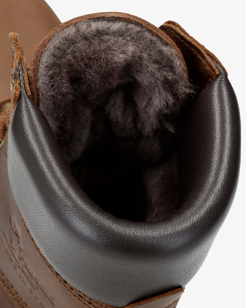 Panama 03 Igloo botas de piel con forro interior de pelo natural. cuero
