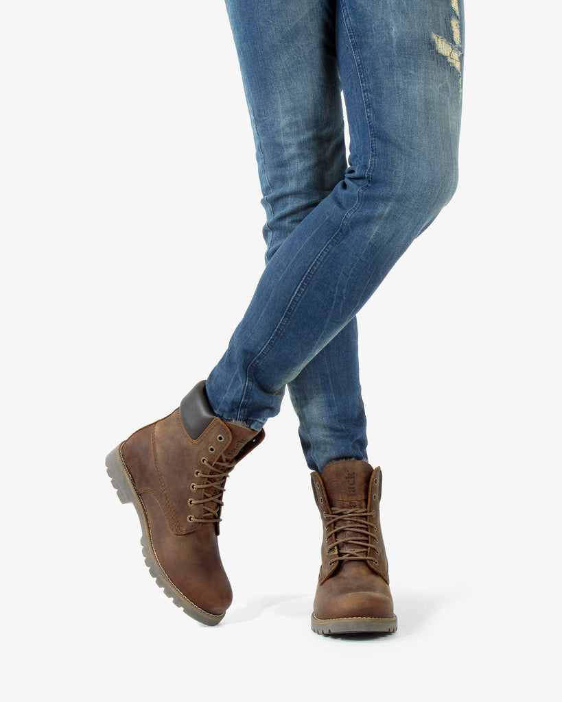 Panama 03 Igloo botas de piel con forro interior de pelo natural. cuero