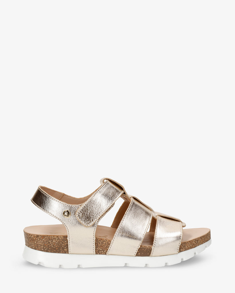 Sammy Shine sandalias de piel con forro interior de piel. oro