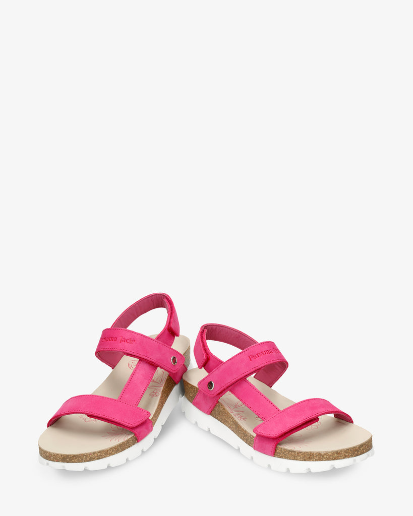 Selma sandalias de piel con forro interior de piel. fucsia