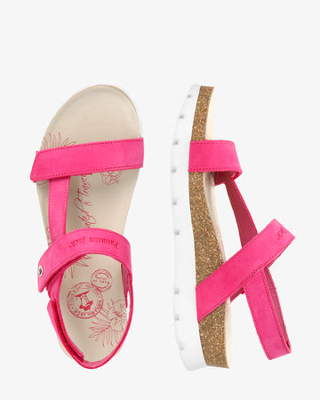 Selma sandalias de piel con forro interior de piel. fucsia