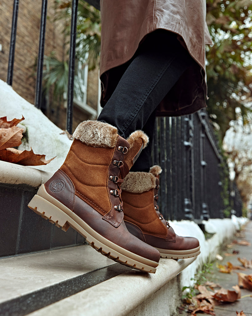 Tuscani botas de piel con forro interior de pelo. cuero