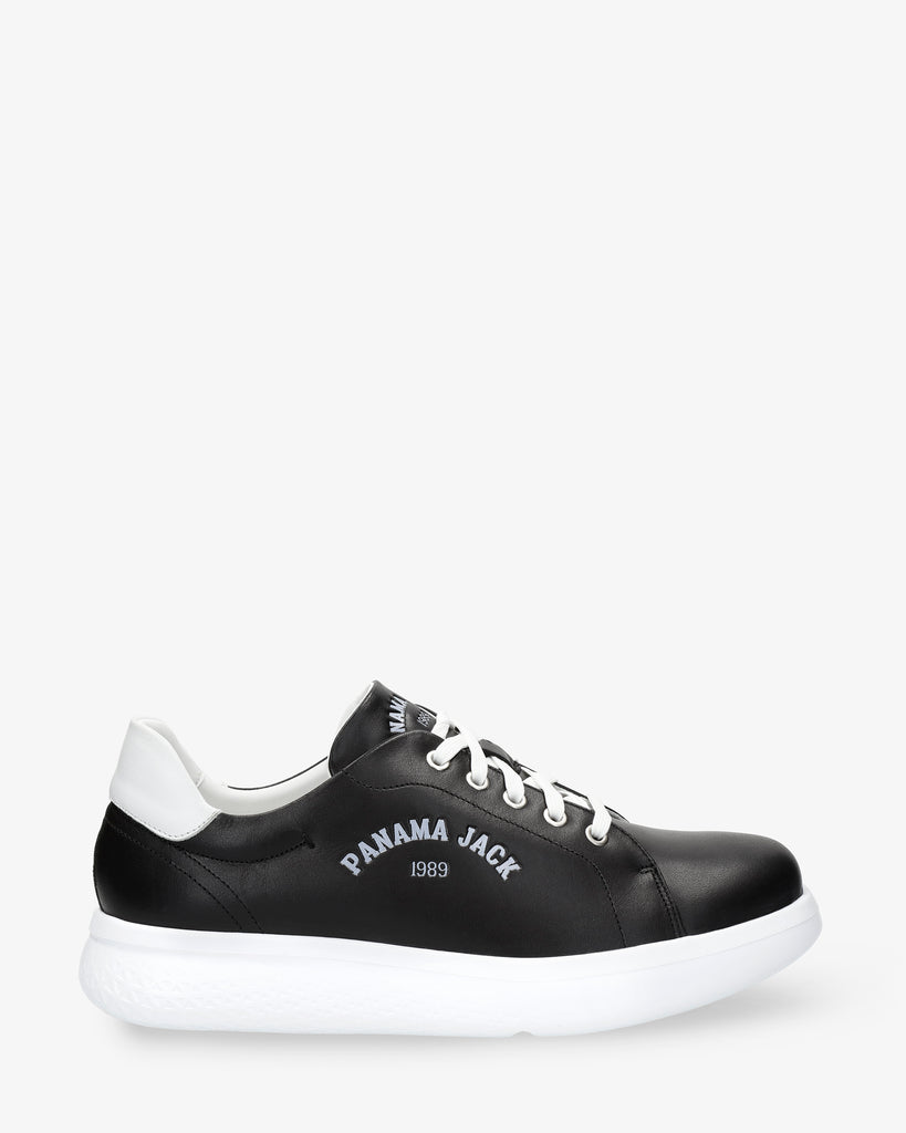 Yan sneakers de piel con forro interior de piel. negro