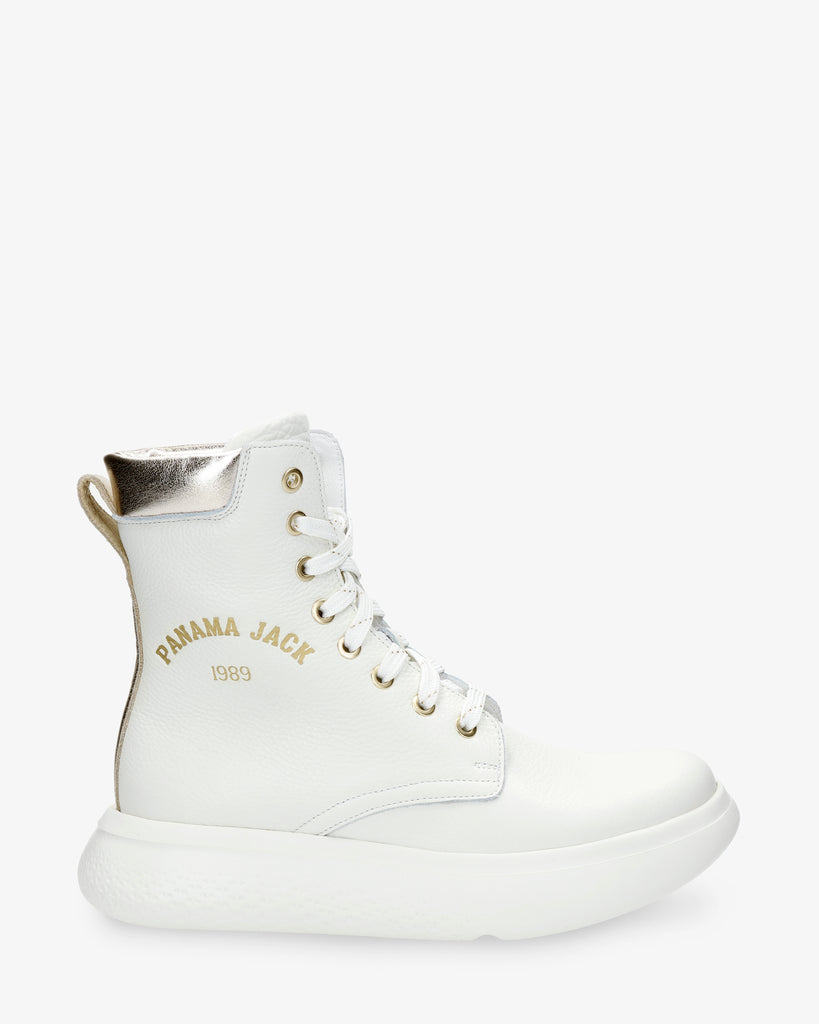 Yuca botas de piel con forro interior de piel. blanco