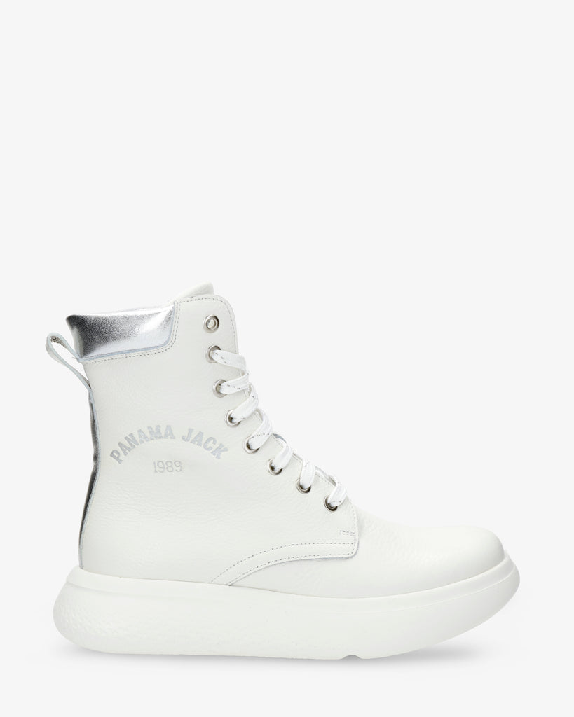 Yuca botas de piel con forro interior de piel. blanco