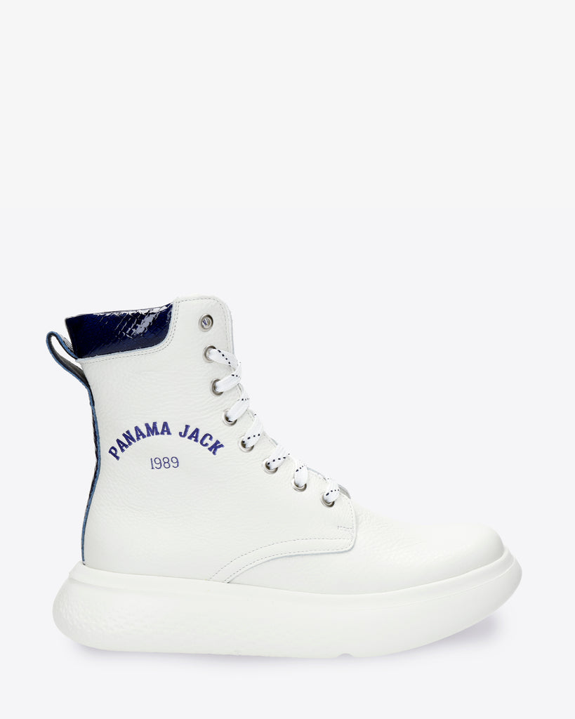 Yuca botas de piel con forro interior de piel. blanco