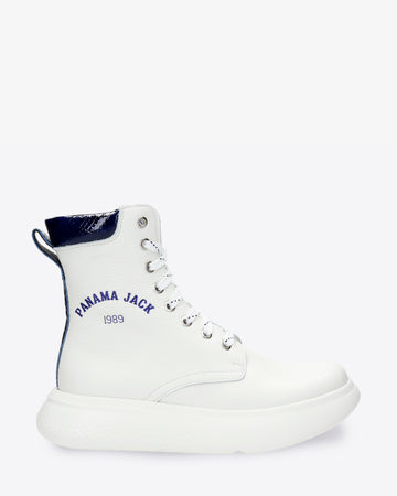 Yuca botas de piel con forro interior de piel. blanco